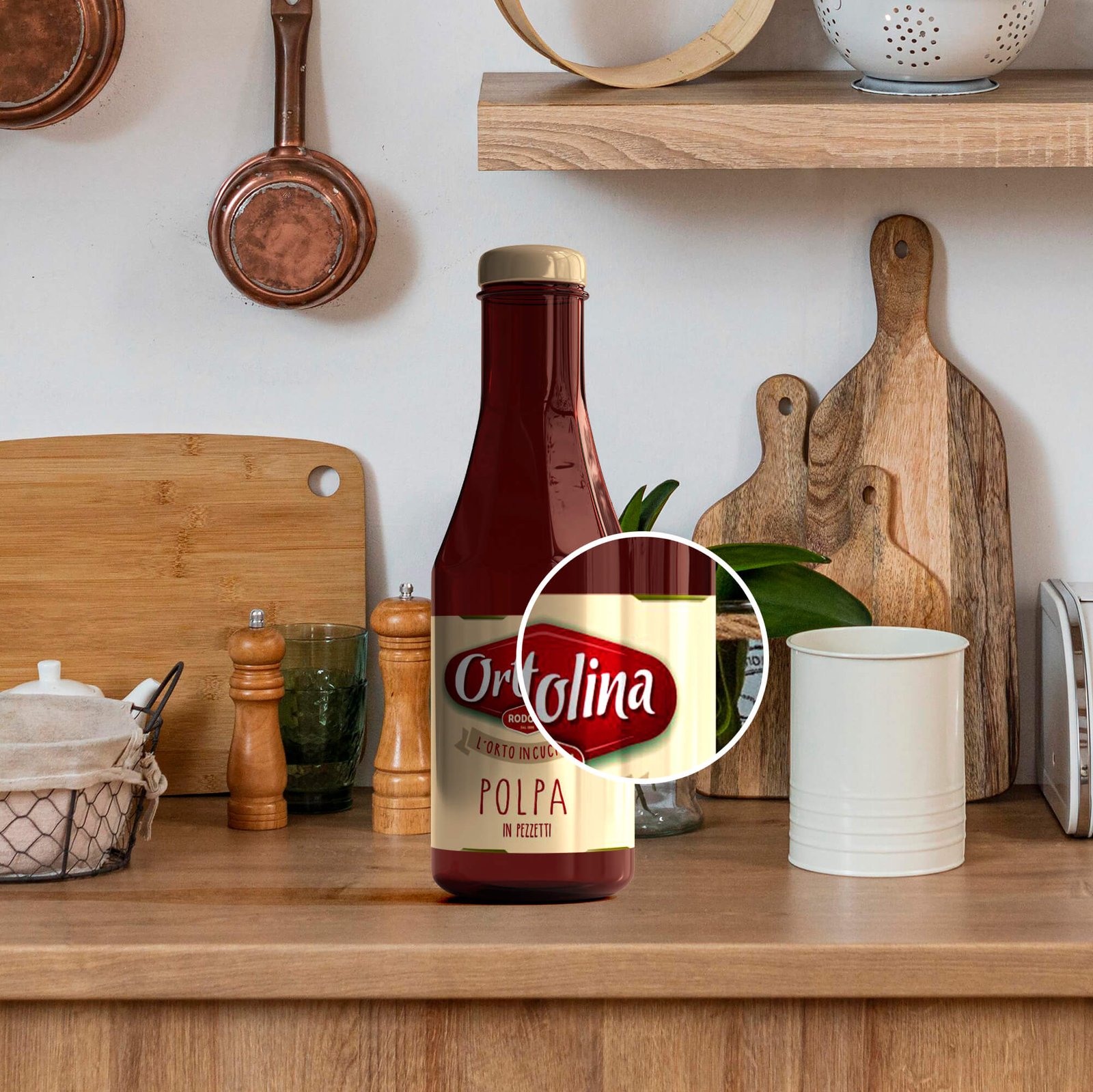 Close Up Of a Free Ketchup Bottle Mockup PSD Template