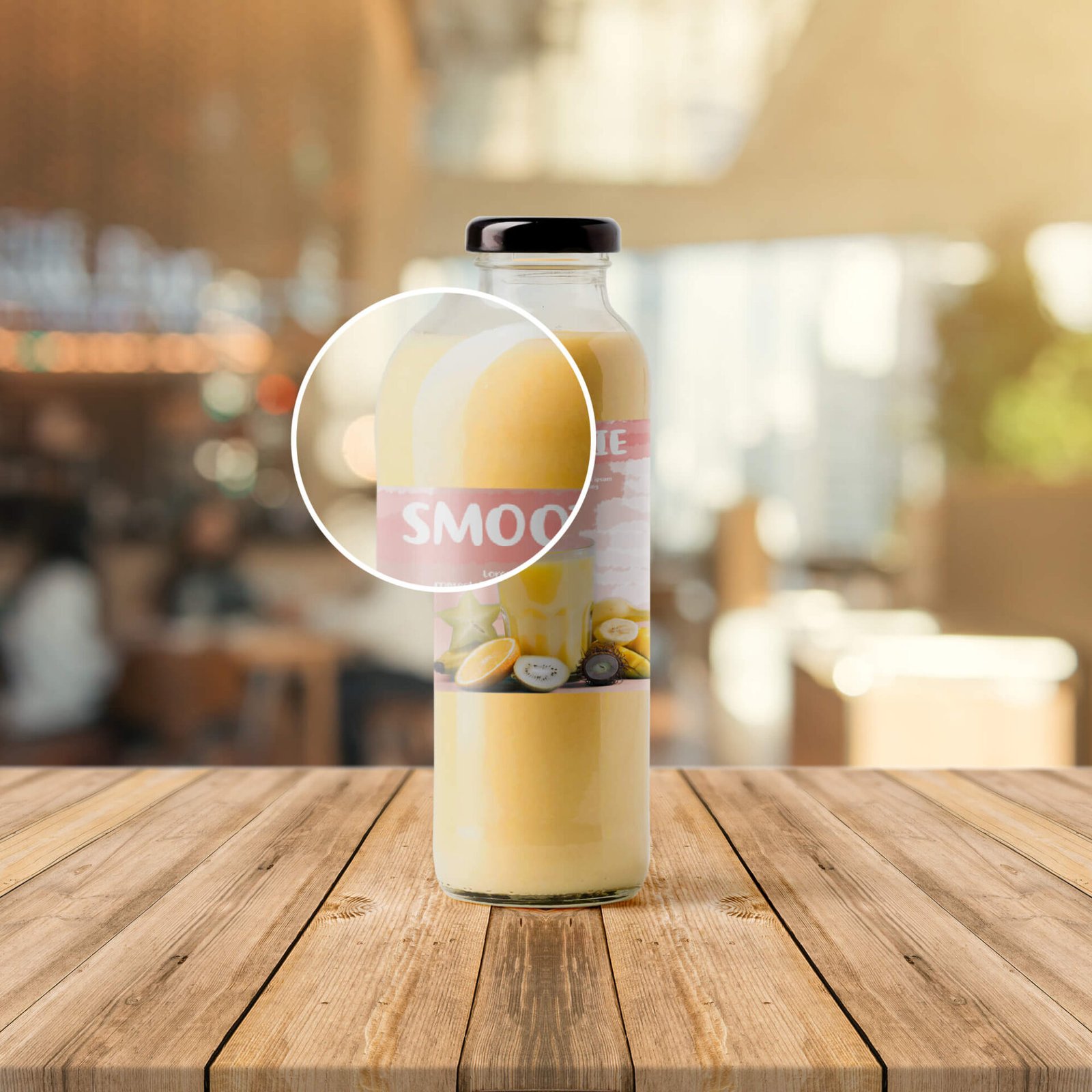 Free Smoothie Bottle Mockup PSD Template - Mockup Den