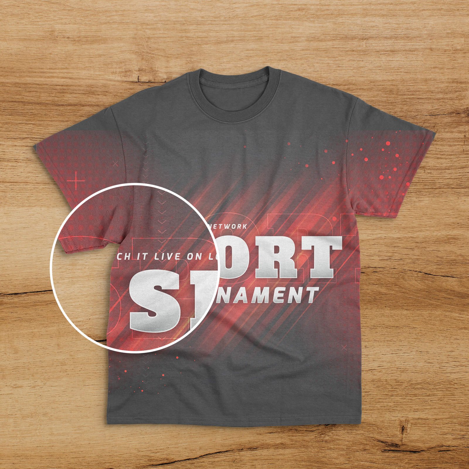 Close Up Of a Free Sports T Shirt Mockup PSD Template (1)