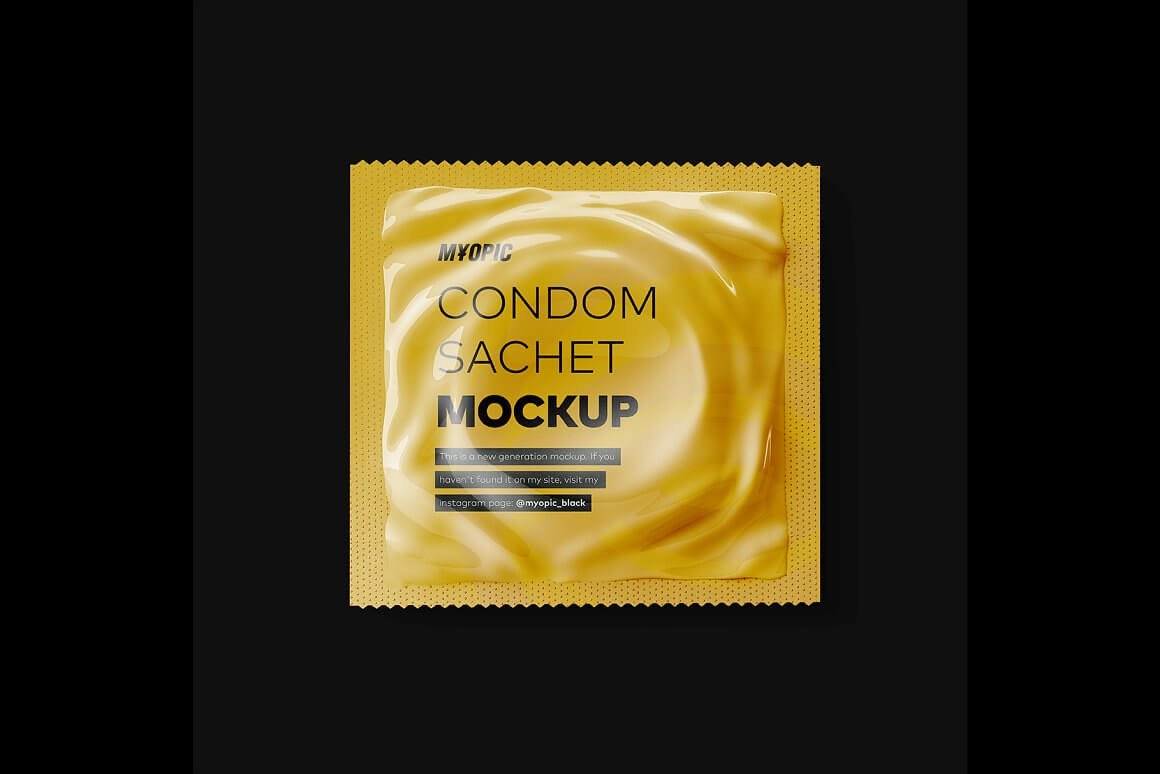 Condom Mockup Photoshop