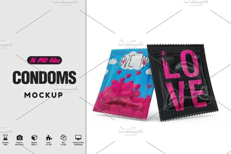 23+ Condom Mockup Packaging Design PSD Templates