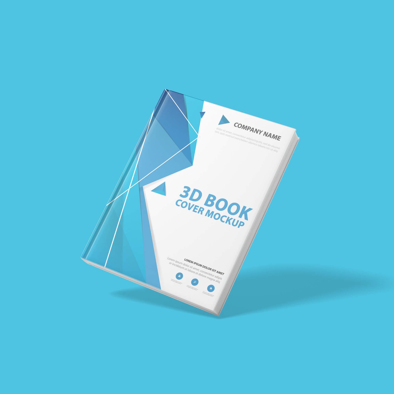 Design Free 3D Book Cover Mockup PSD Template