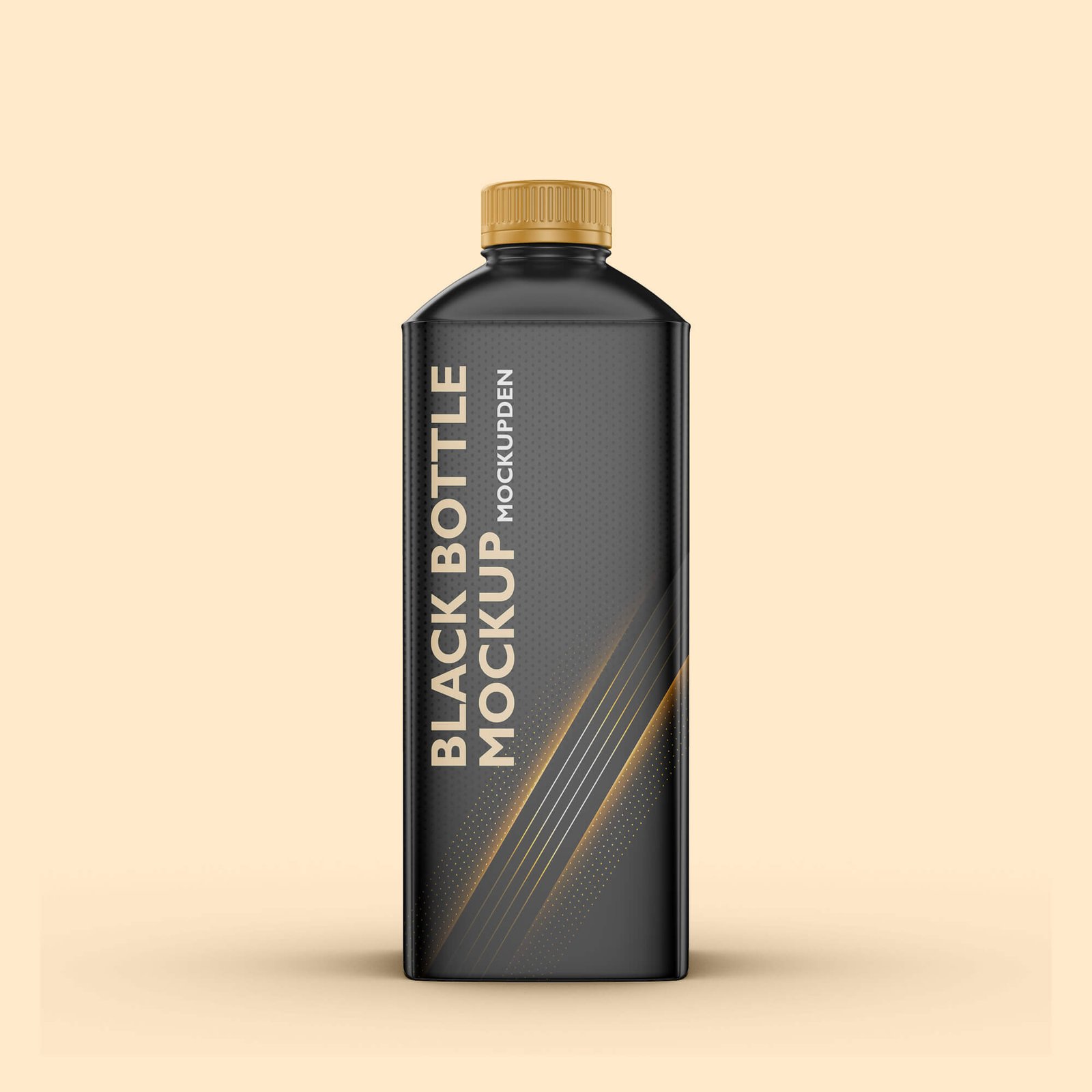 Design Free Black Bottle Mockup PSD Template (1)