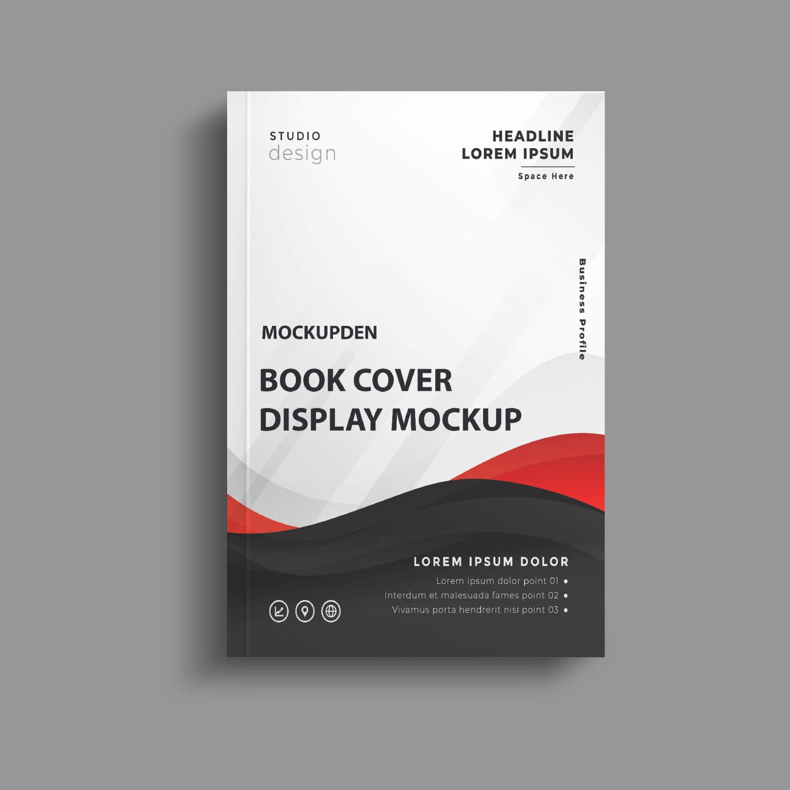 Free Book Cover Display Mockup PSD Template Mockup Den