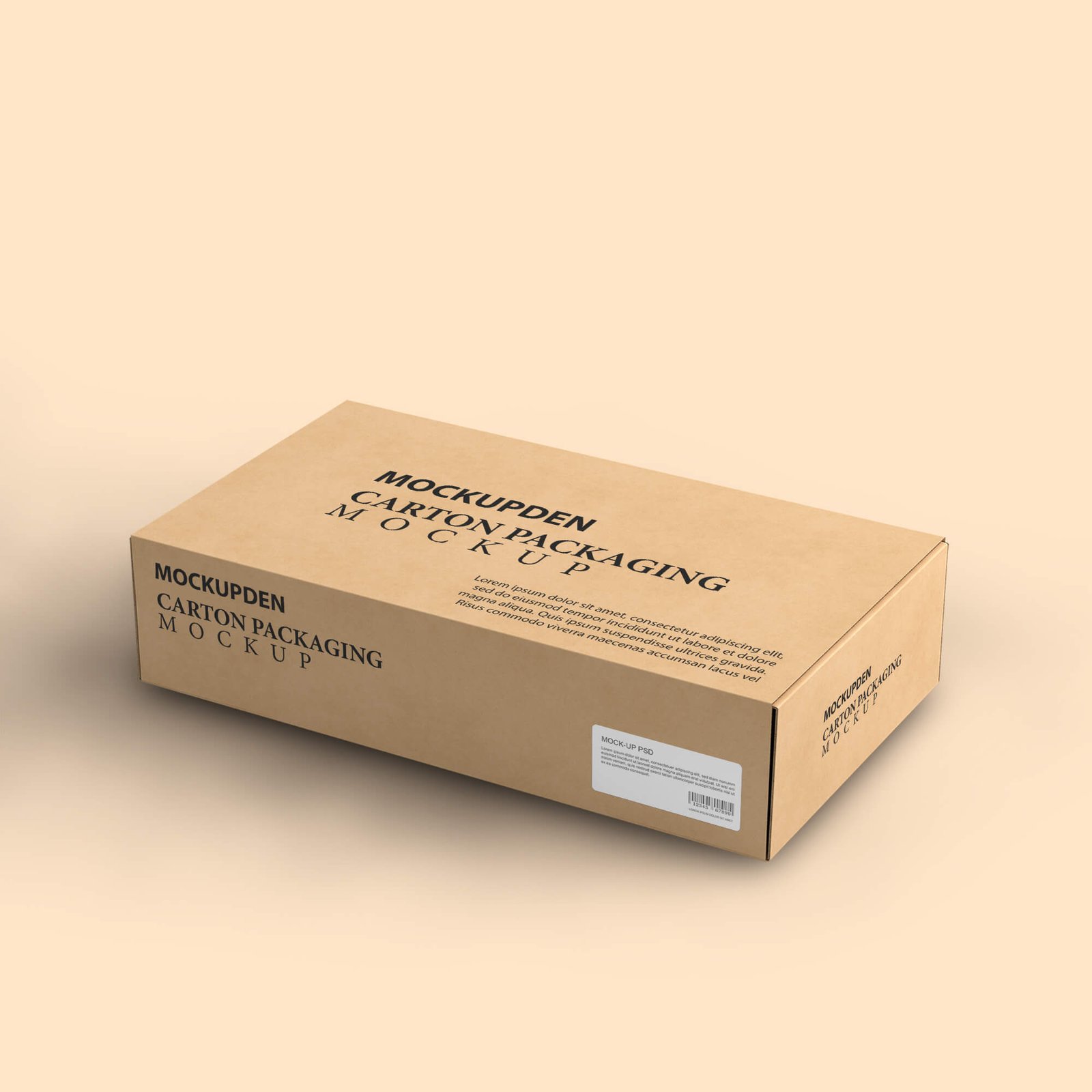 Design Free Carton Packaging Mockup PSD Template