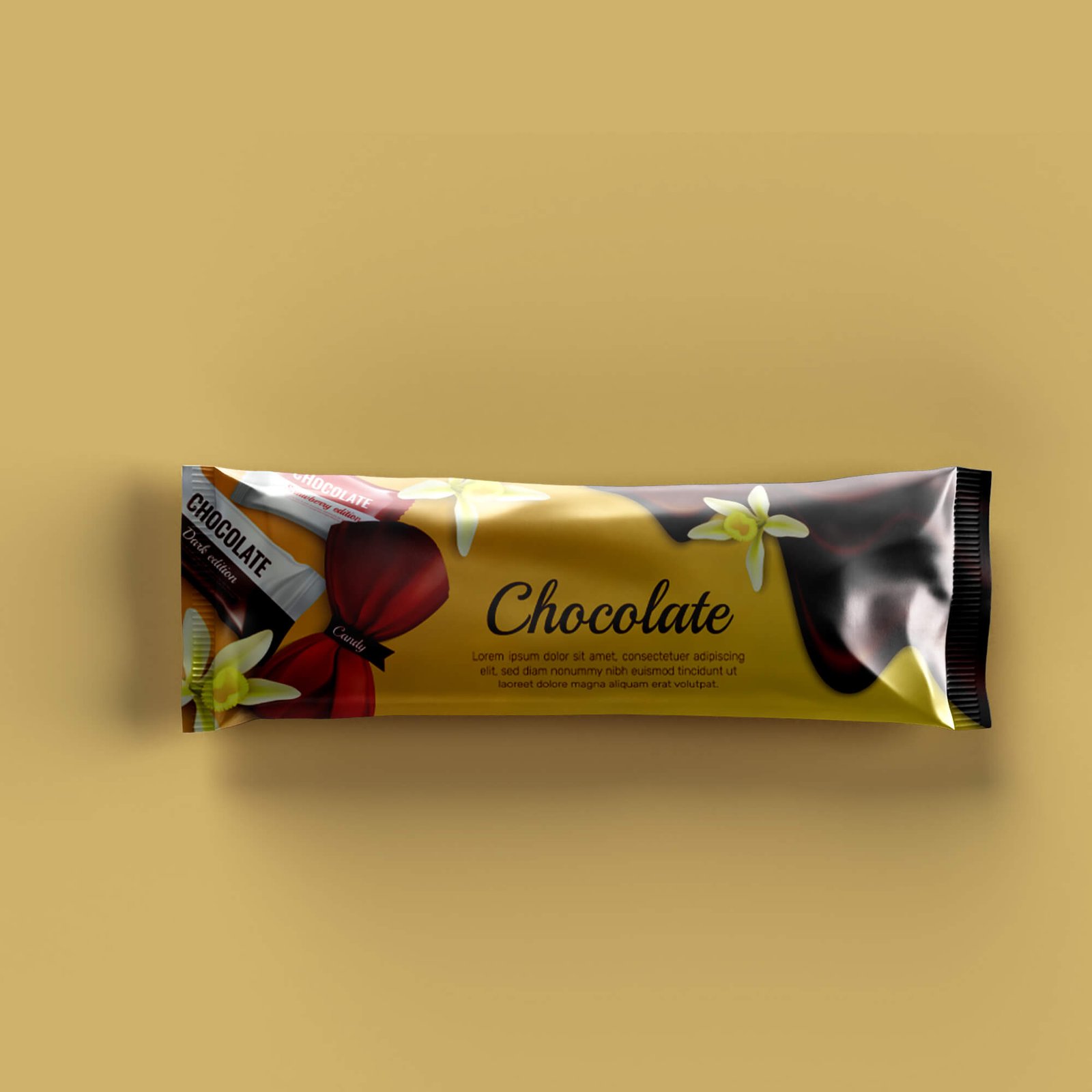 Design Free Chocolate Packaging Mockup PSD Template