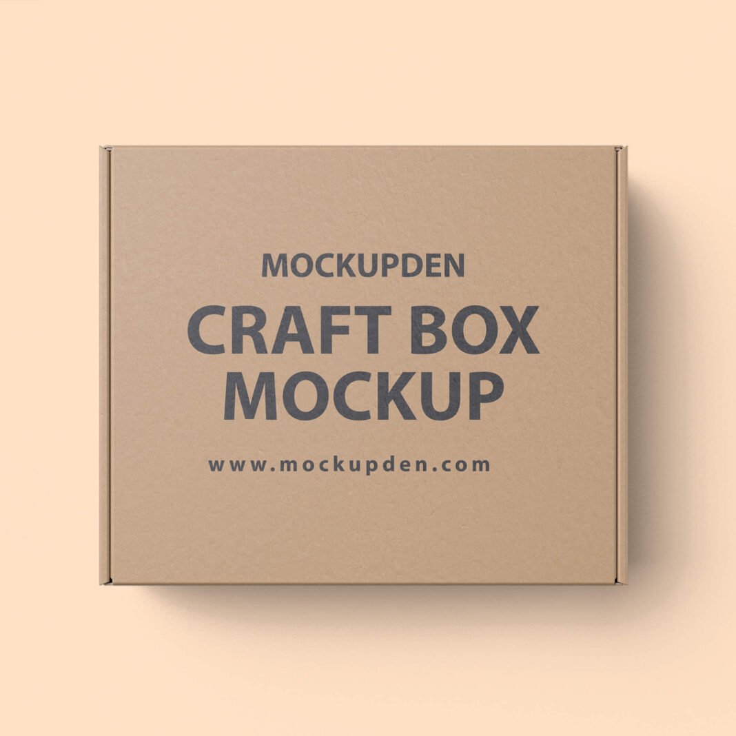 Free Craft Box Mockup PSD Template - Mockup Den