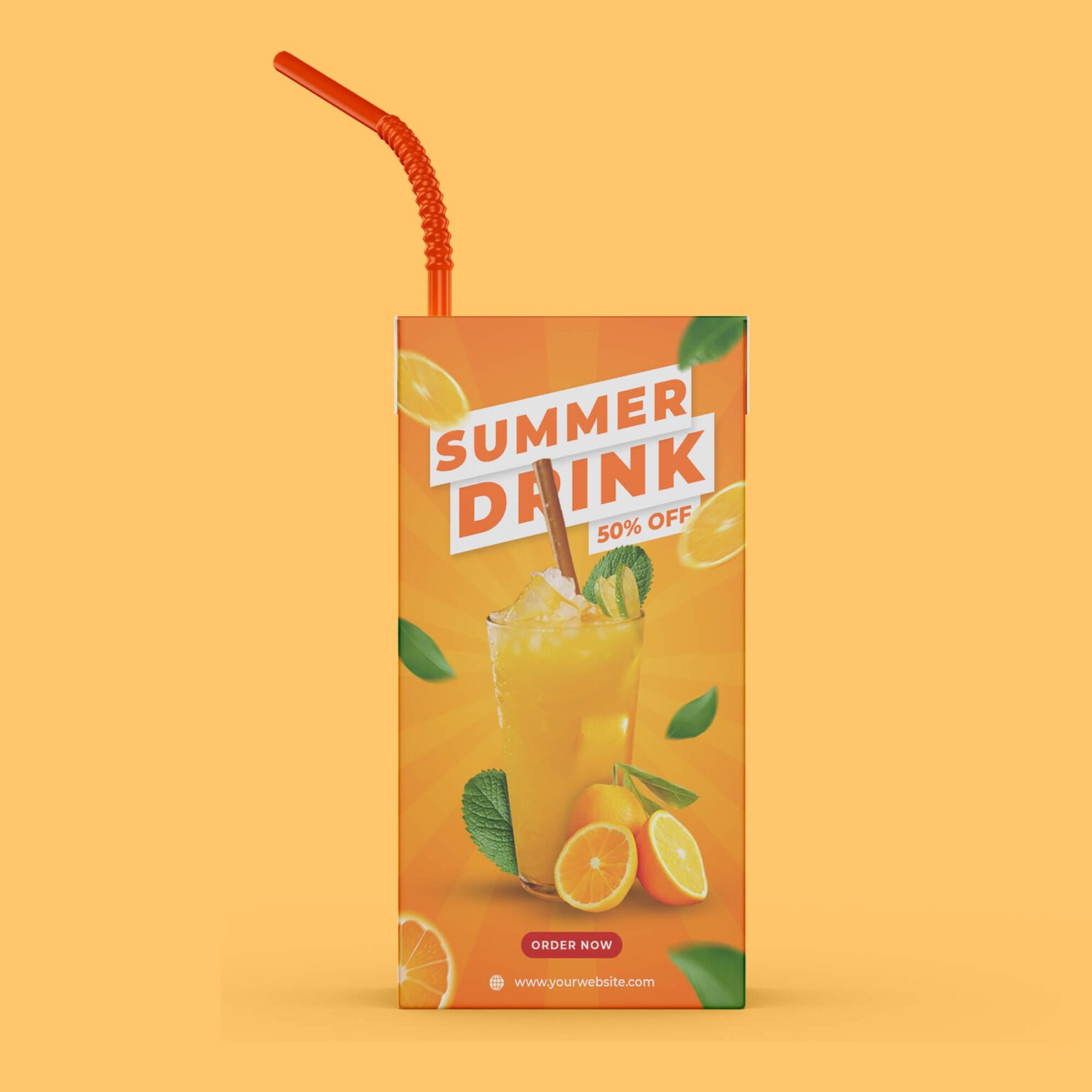 Download Free Juice Packaging Mockup PSD Template - Mockup Den