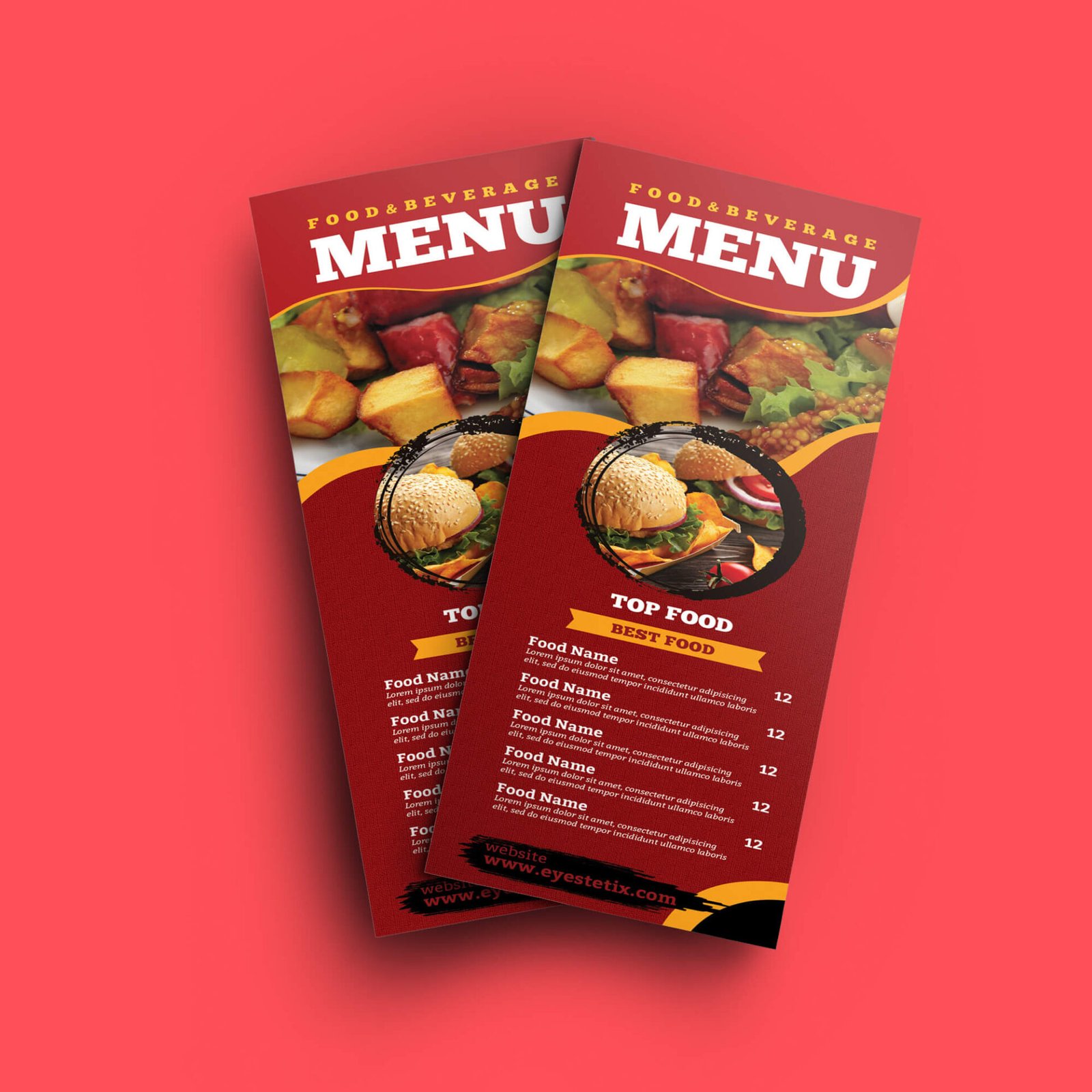 Free Menu Cover Mockup PSD Template - Mockup Den