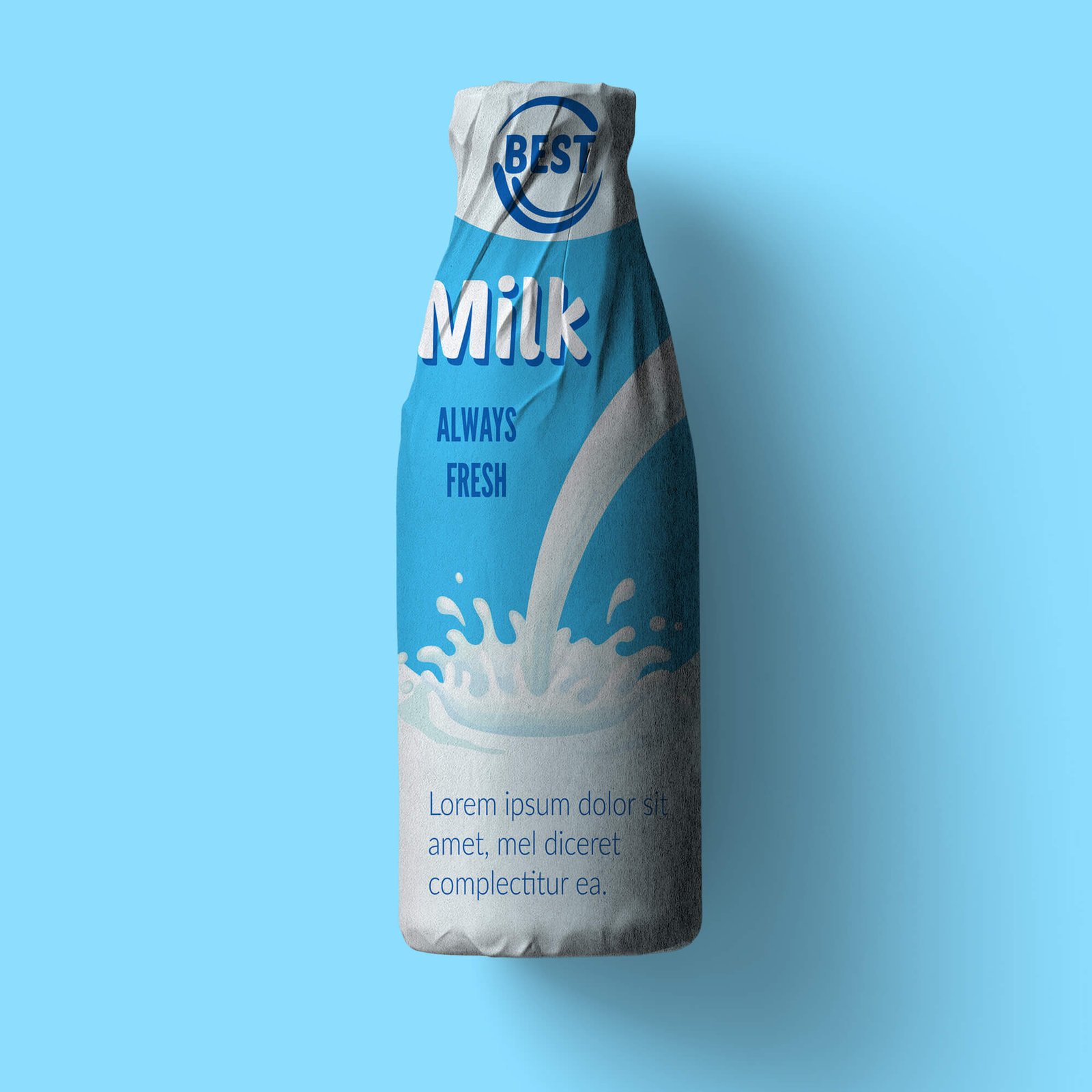 Design Free Milk Packaging Mockup PSD Template