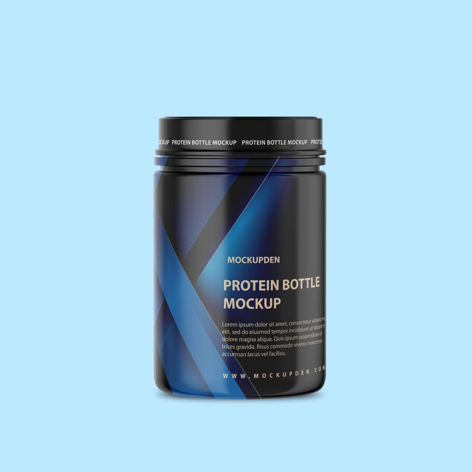 Design Free Protein Bottle Mockup PSD Template