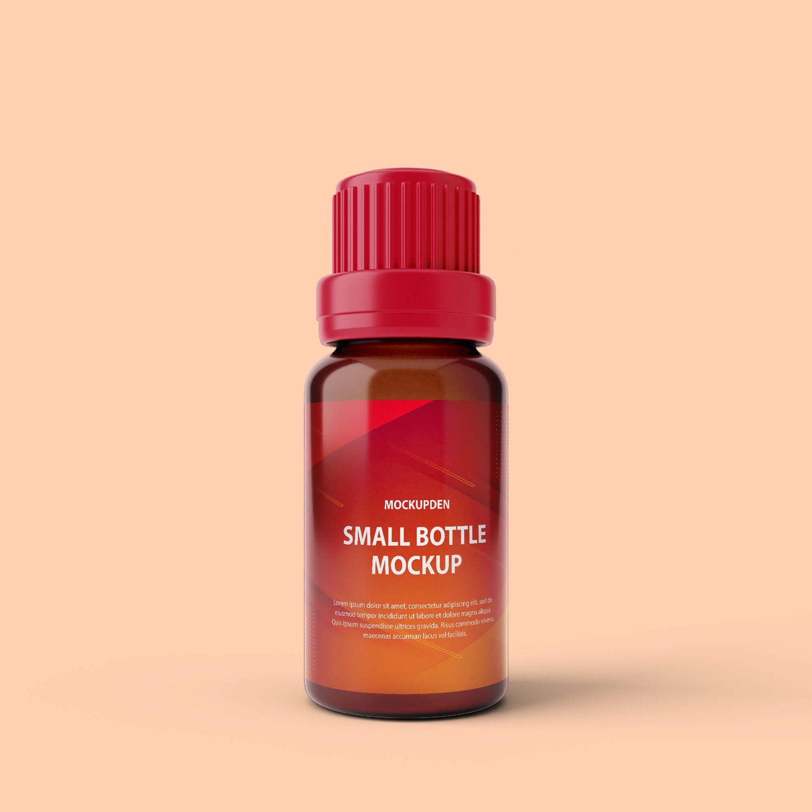 Design Free Small Bottle Mockup PSD Template