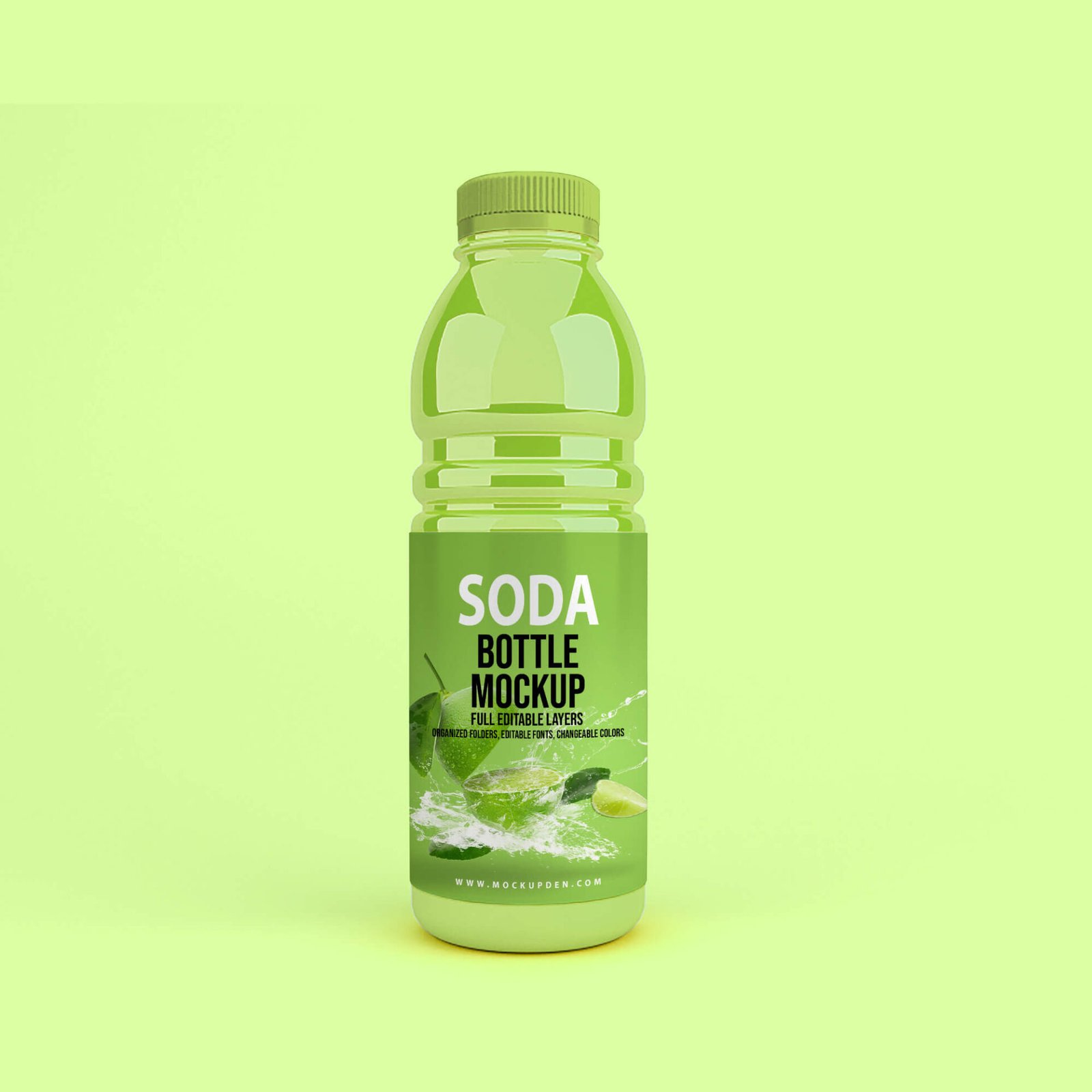 Download Free Soda Bottle Mockup PSD Template - Mockup Den