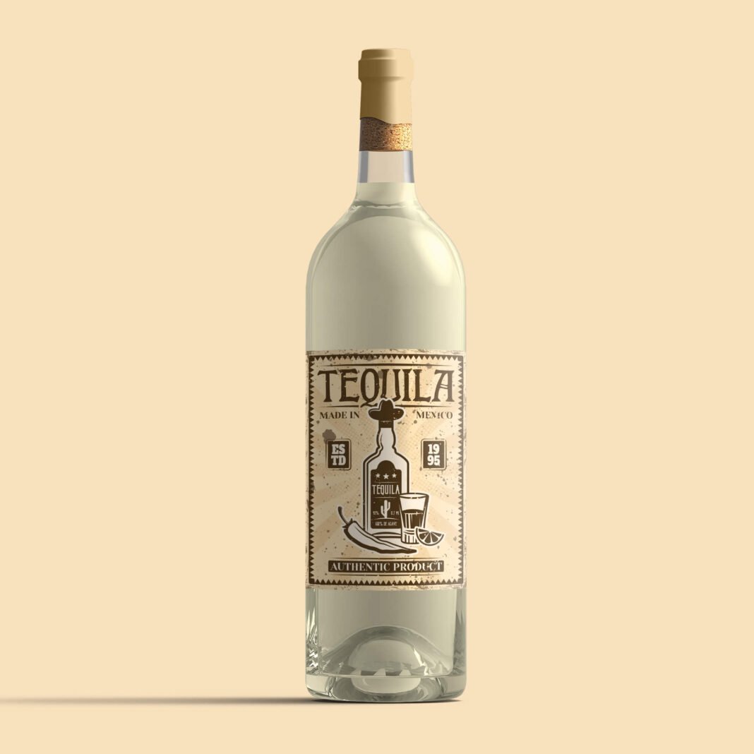 Download Free Tequila Bottle Mockup PSD Template - Mockup Den