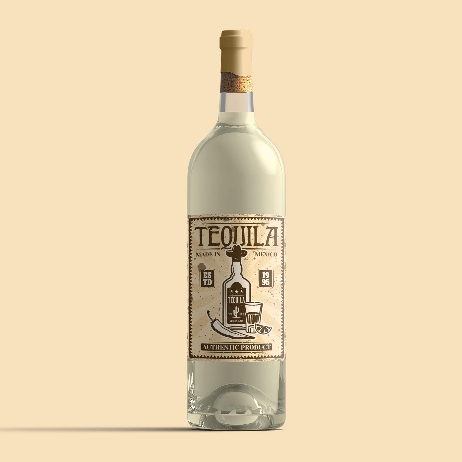 Design Free Tequila Bottle Mockup PSD Template (2)