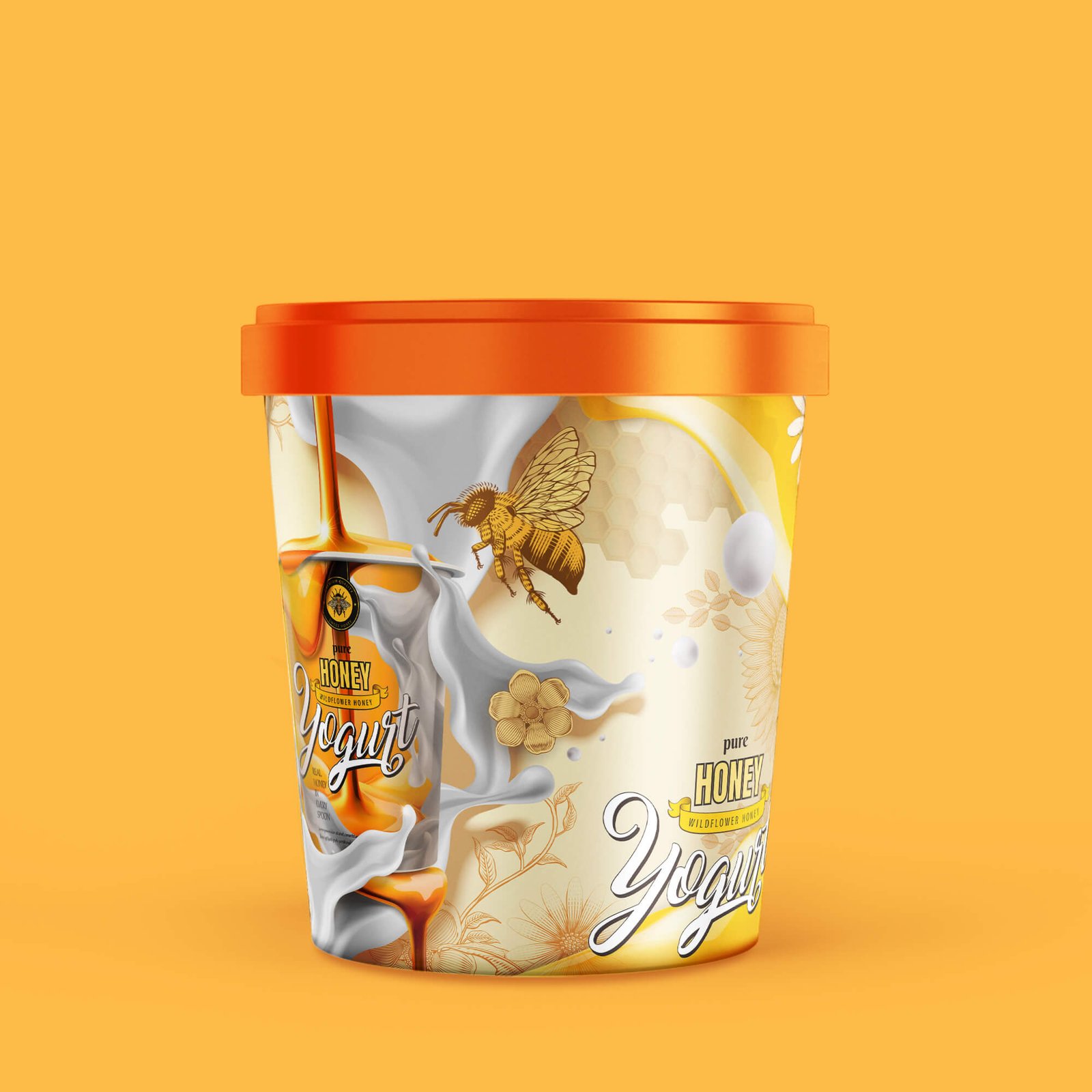 Design Free Yogurt Packaging Mockup PSD Template (2)