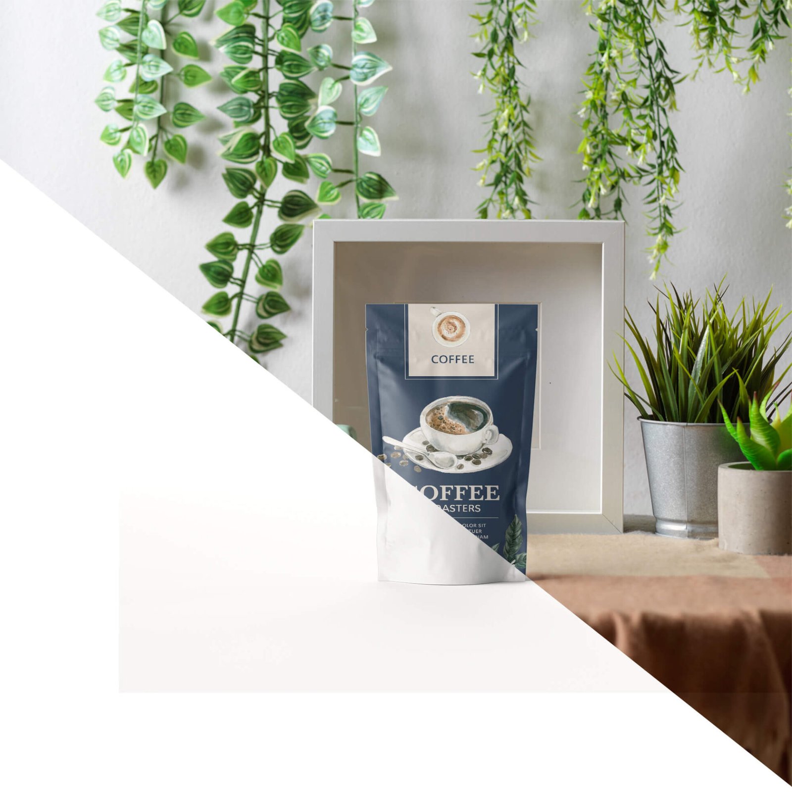 Download Free Coffee Packaging Mockup PSD Template - Mockup Den