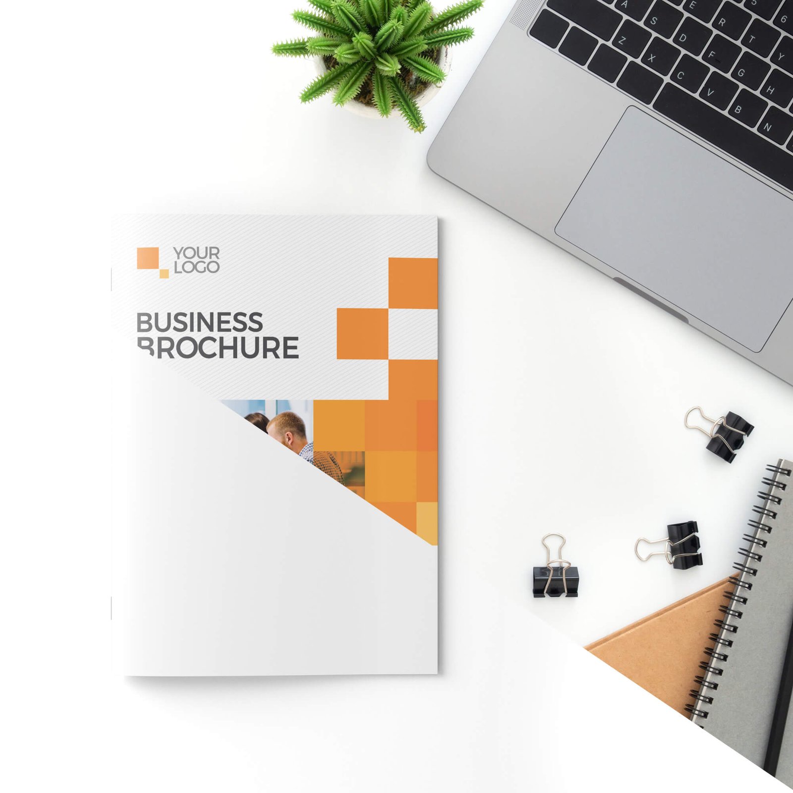 Editable Free Brochure Cover Mockup PSD Template