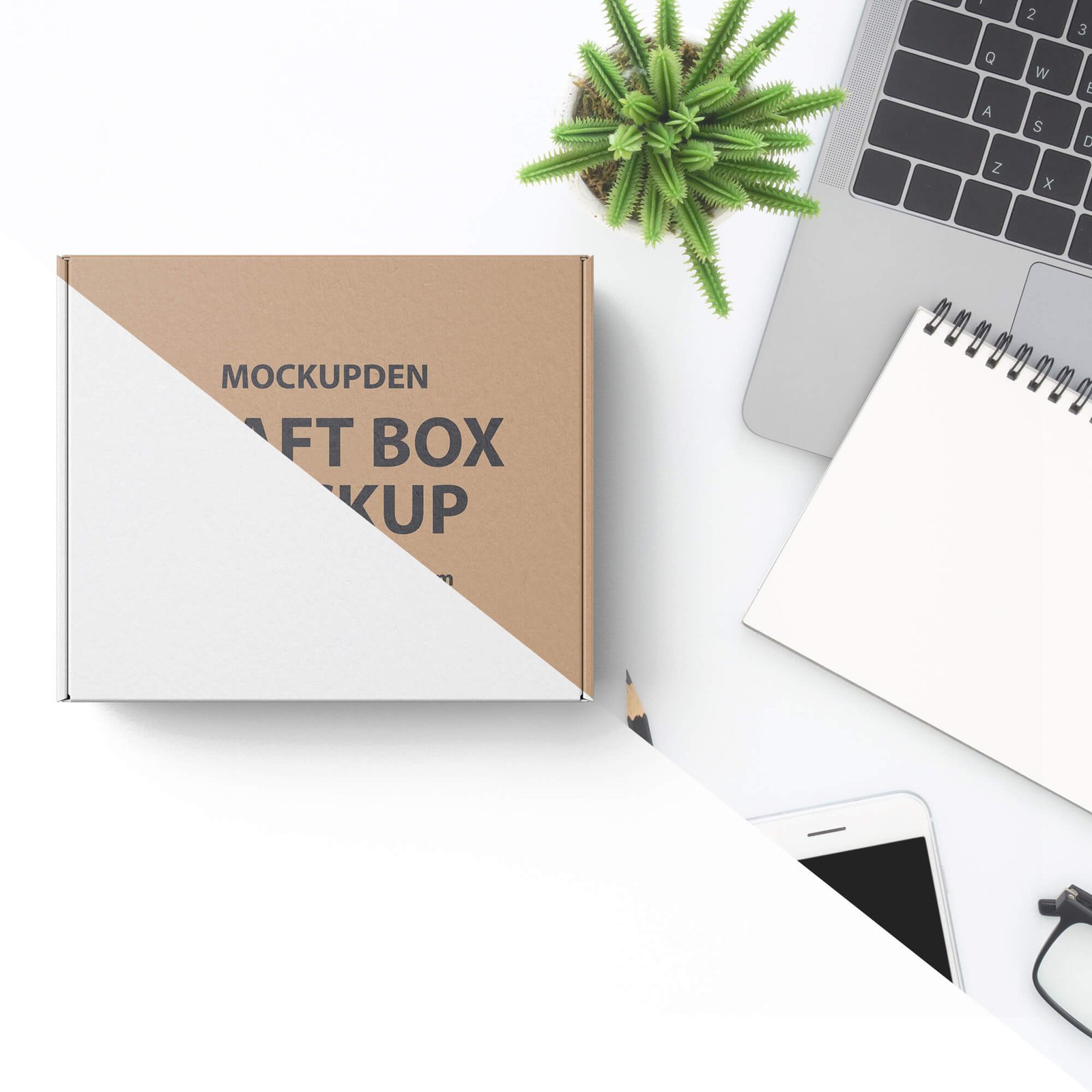 Editable Free Craft Box Mockup PSD Template