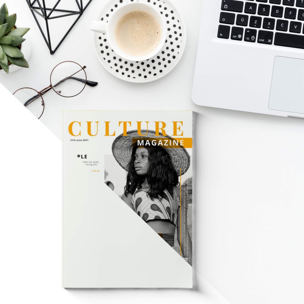Free 8 5 X 11 Magazine Cover Mockup PSD Template