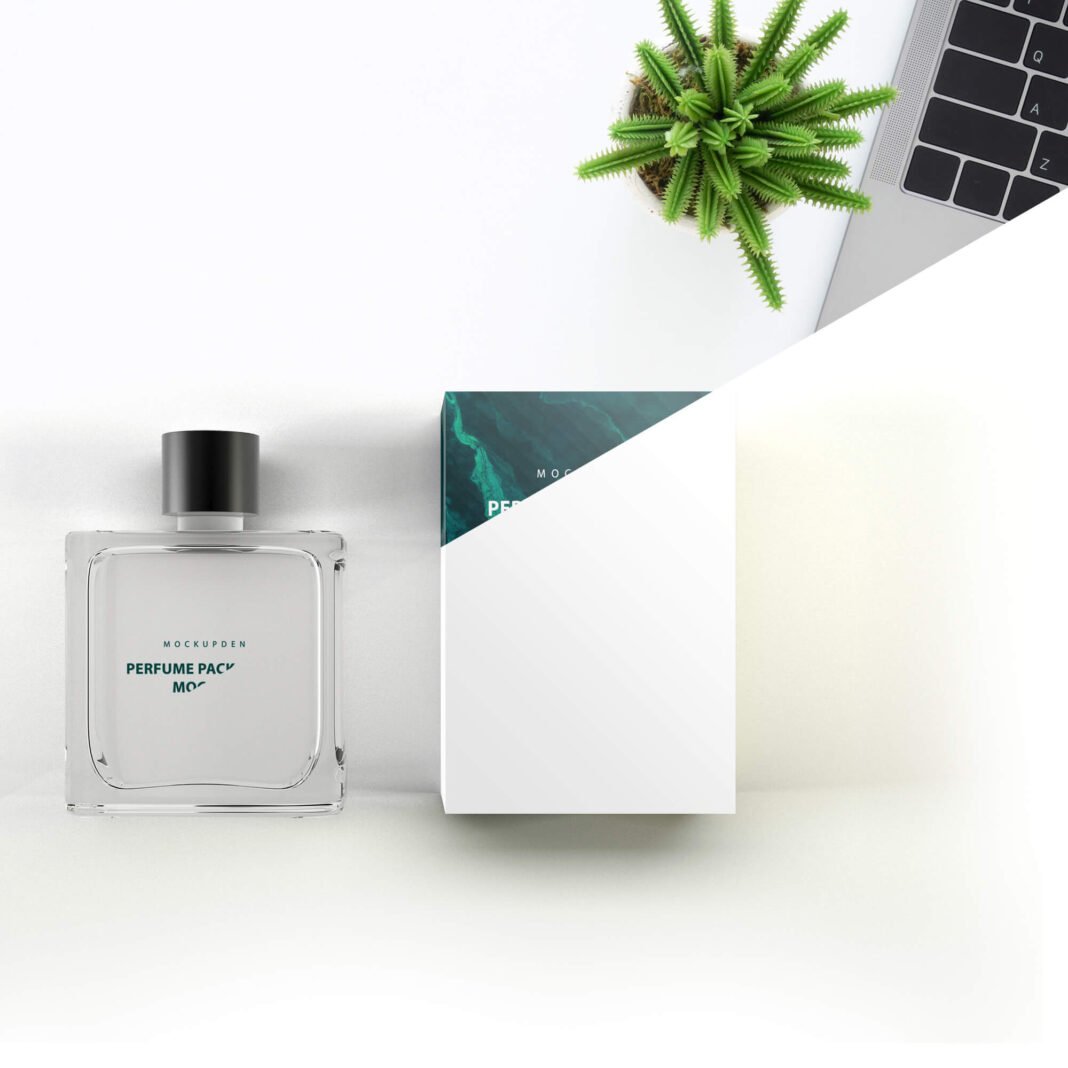 Download Free Perfume Packaging Mockup PSD Template - Mockup Den