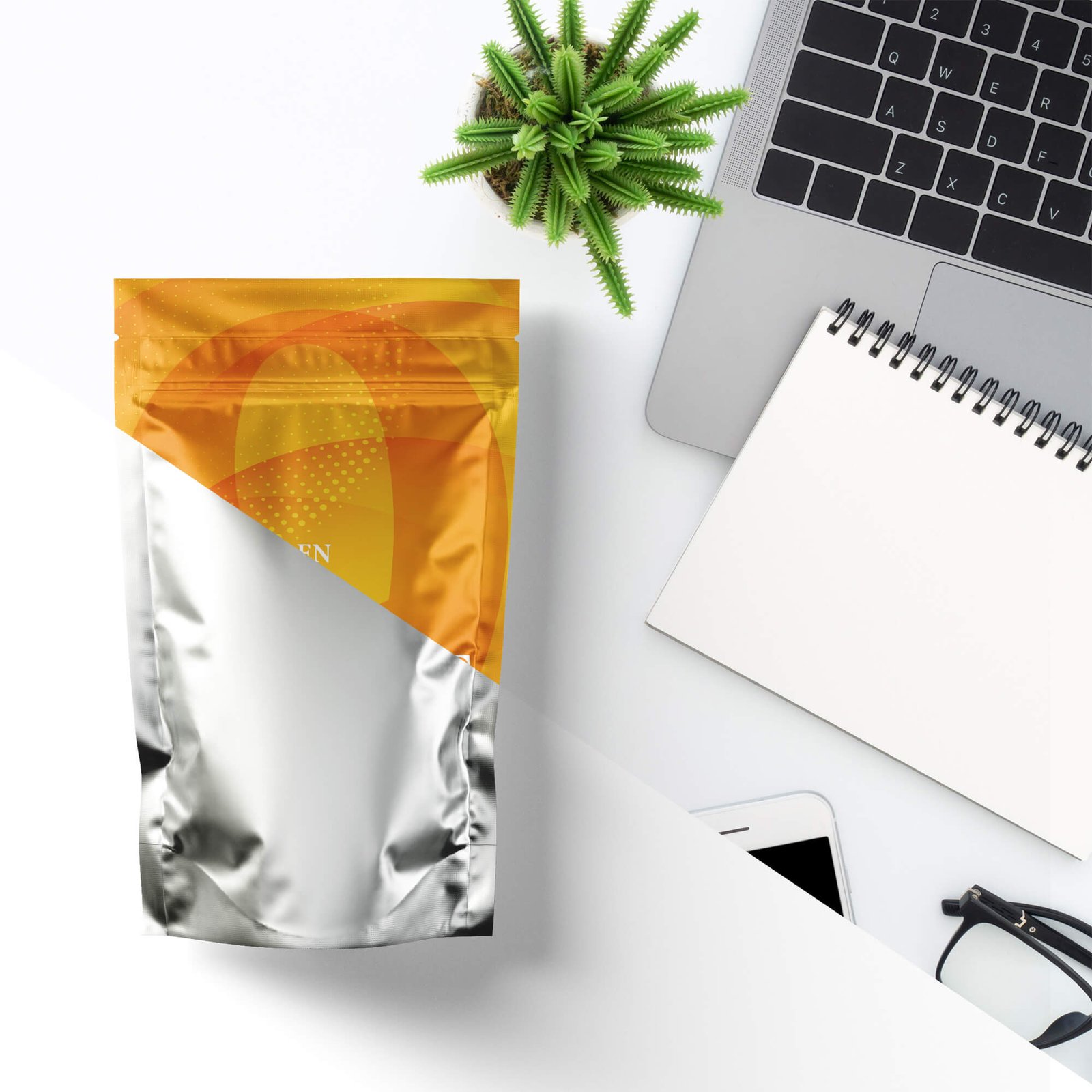 Editable Free Pouch Packaging Mockup PSD Template
