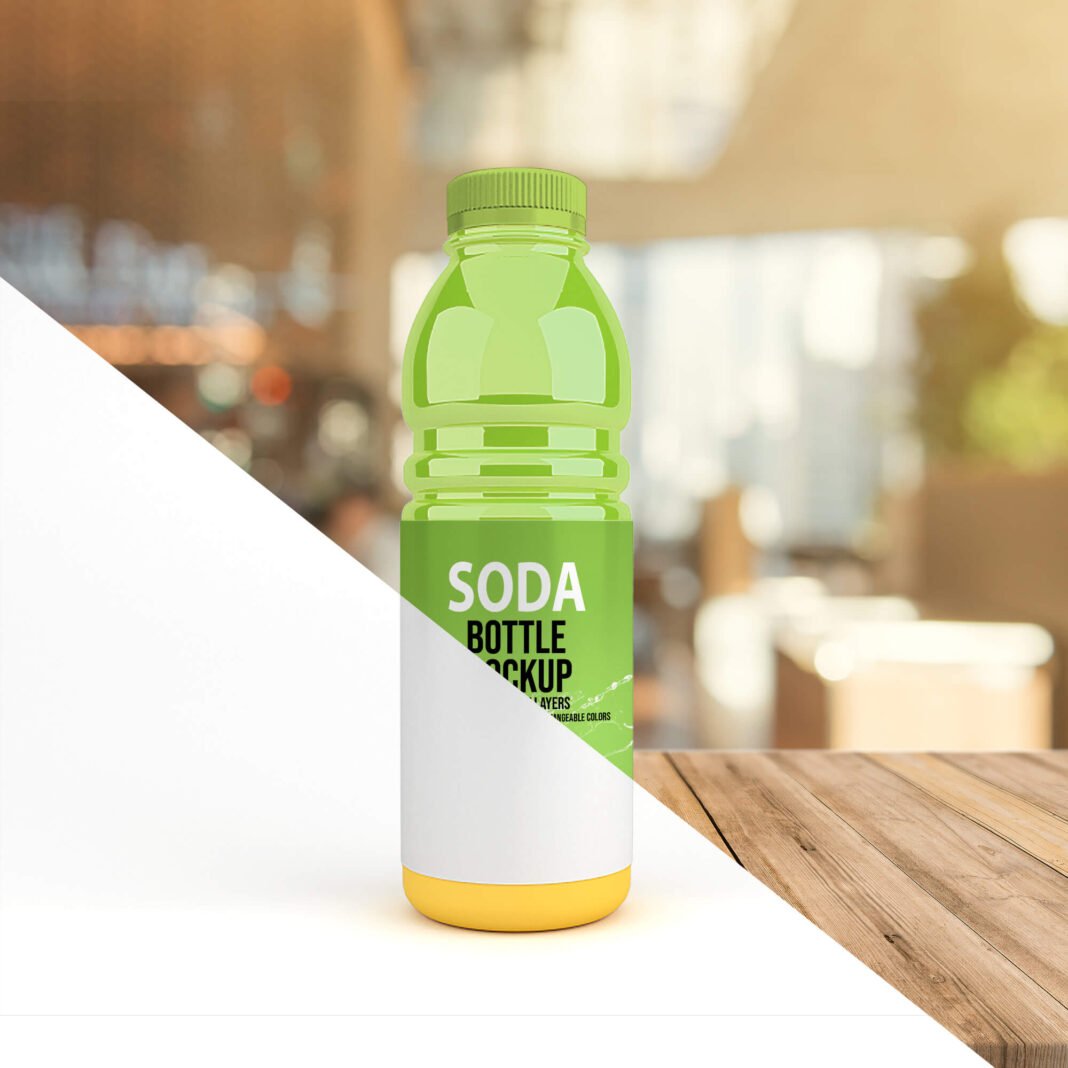 Download Free Soda Bottle Mockup PSD Template - Mockup Den