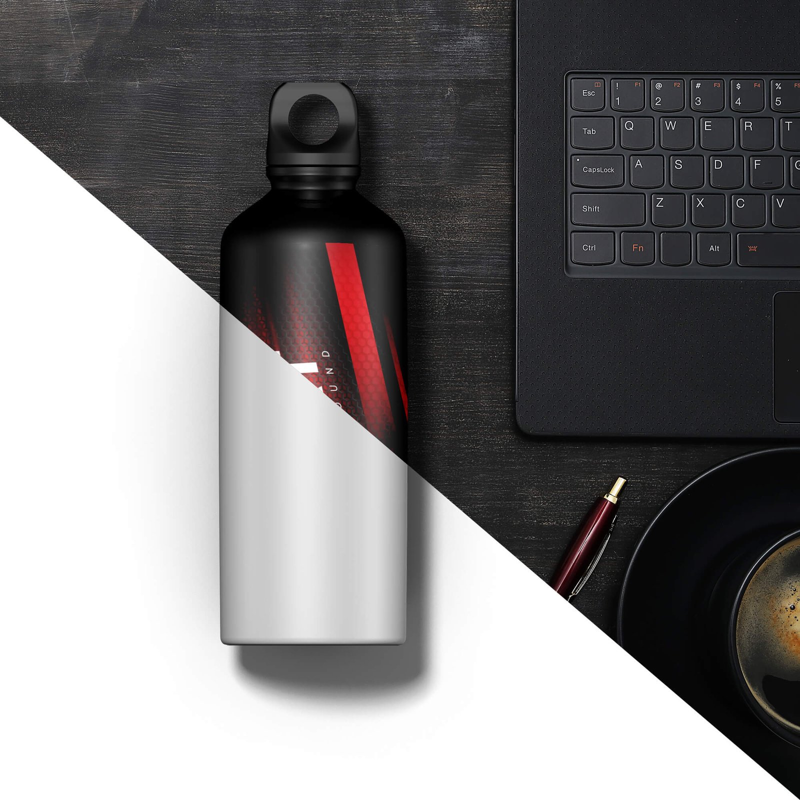 Editable Free Sports Bottle Mockup PSD Template