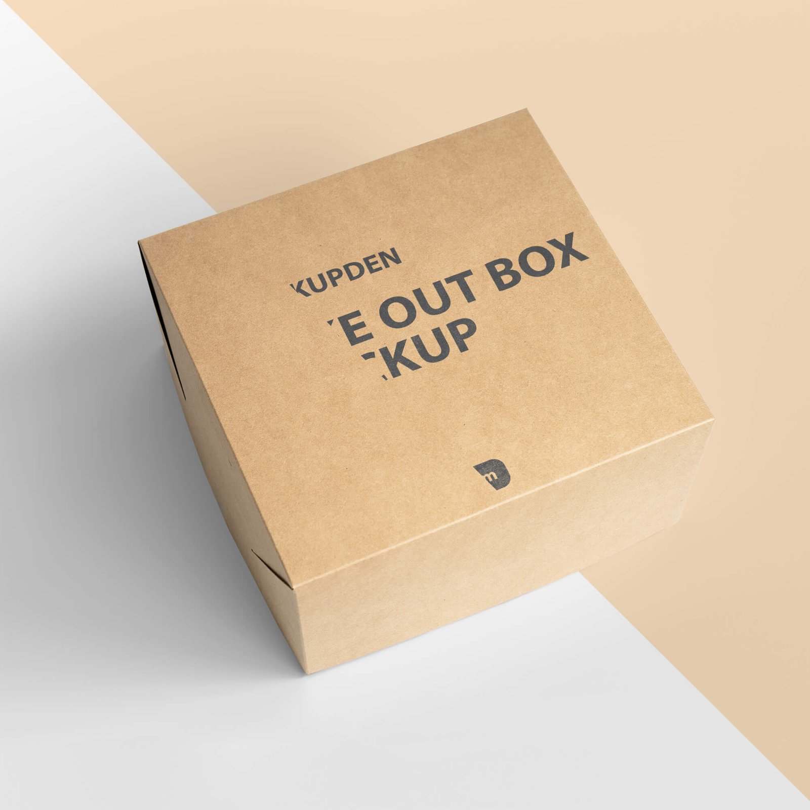 Editable Free Take Out Box Mockup PSD Template