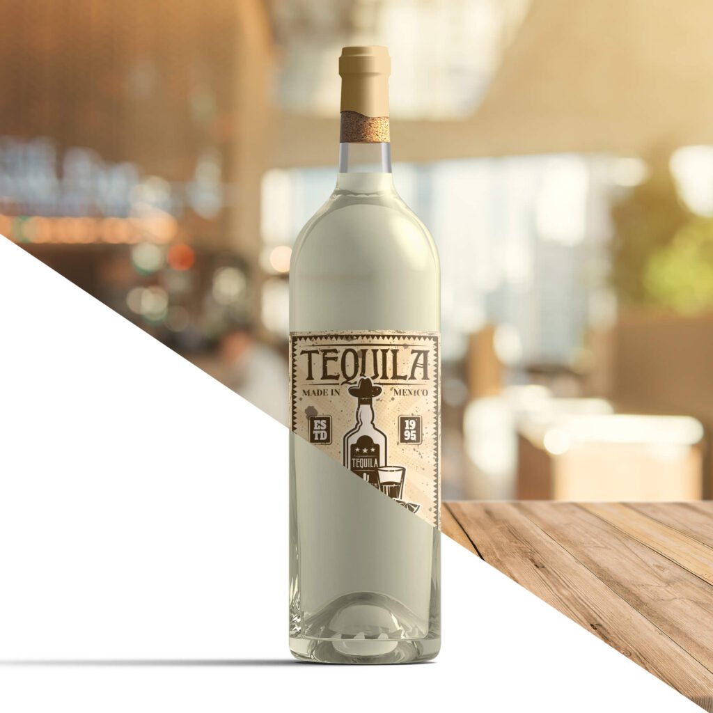 Download Free Tequila Bottle Mockup PSD Template - Mockup Den