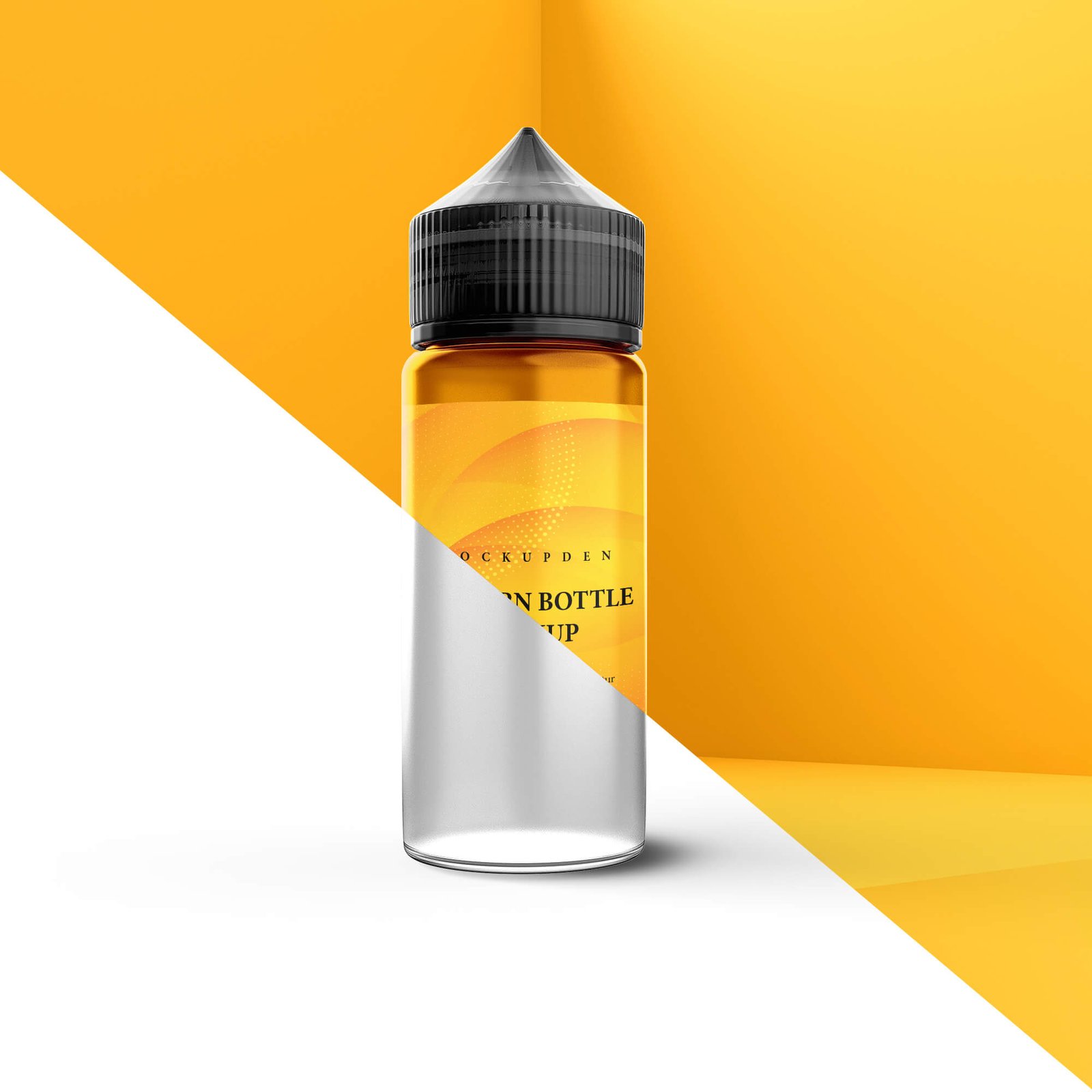 Editable Free Unicorn Bottle Mockup PSD Template