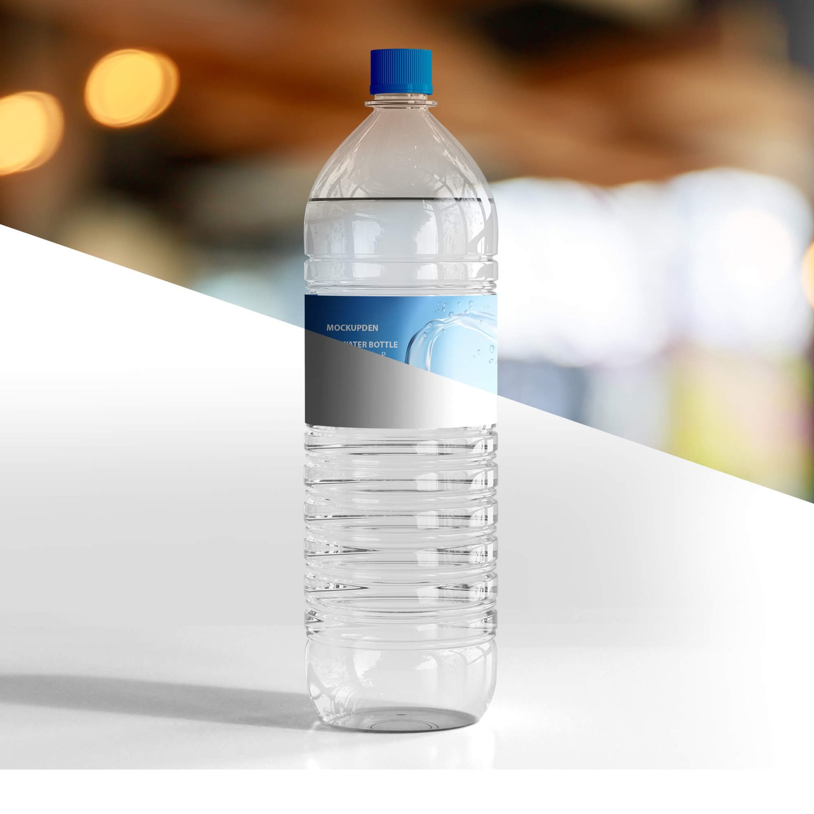 Editable Free Mineral Water Bottle Mockup PSD Template