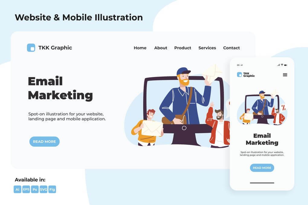 Email Marketing web & mobile designs