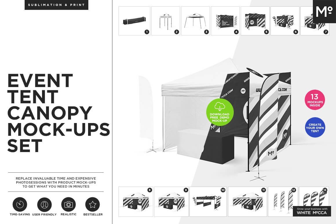 Event Tent Canopy Mock-up FREE demo
