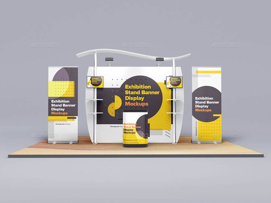 Exhibition Stand Banner Display Mockups