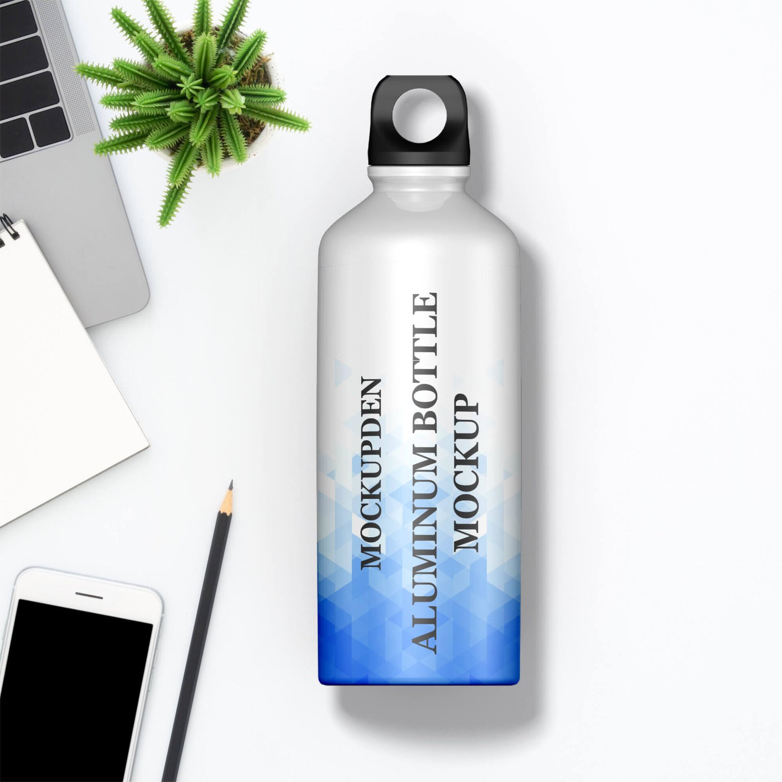 Free Aluminum Bottle Mockup PSD Template - Mockup Den