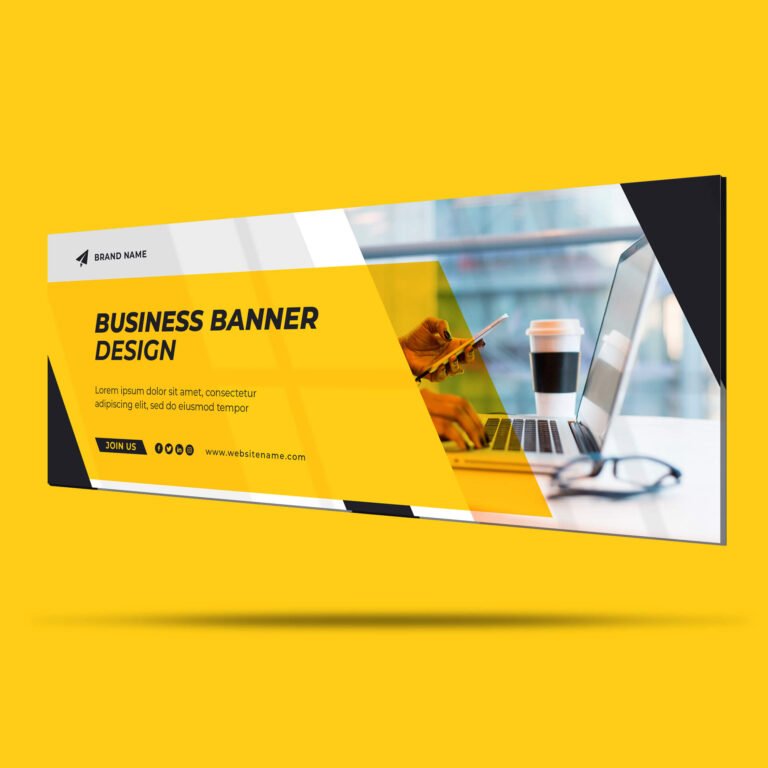 Free Banner Web Mockup PSD Template