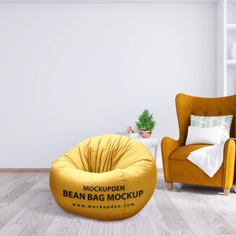 Free Bean Bag Chair Mockup PSD Template