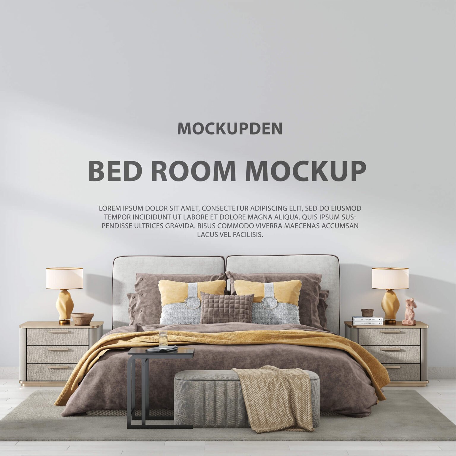 Free Bed Room Mockup Psd Template Mockup Den 8241