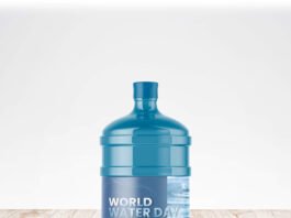 Free Big Bottle Of Water Mockup PSD Template