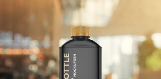 Free Black Bottle Mockup PSD Template (1)