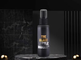Free Black Bottle Mockup PSD Template