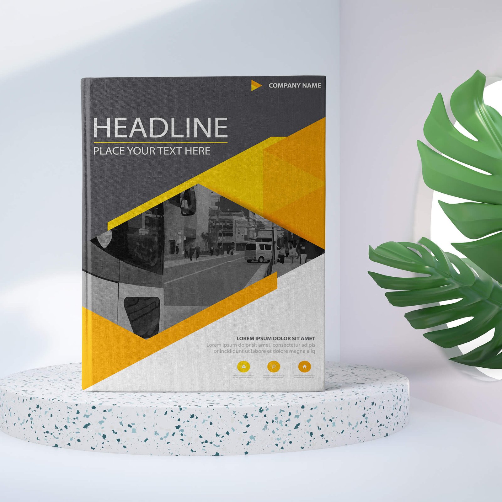 Free Book Cover PSD Mockup Template