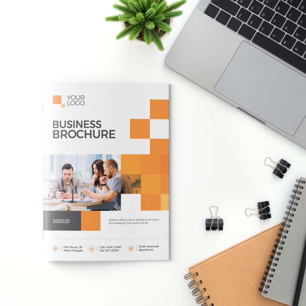 Free Brochure Cover Mockup PSD Template Mockup Den
