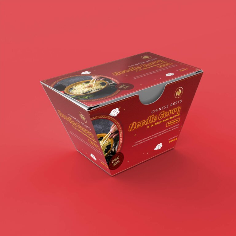 Free Chinese Food Box Mockup PSD Template