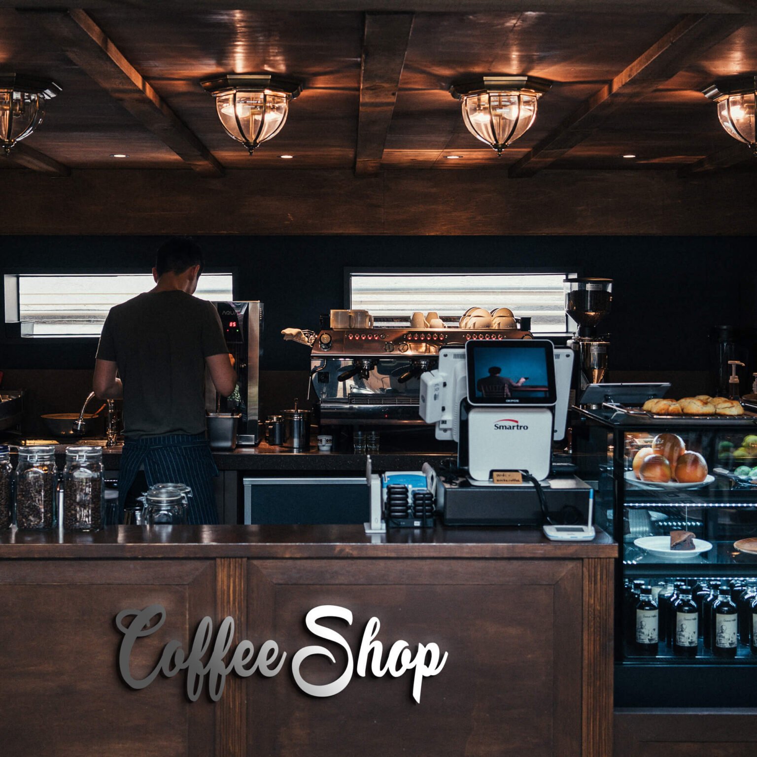 Free Coffee Shop Mockup PSD Template Mockup Den
