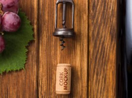 Free Cork Mockup PSD Template