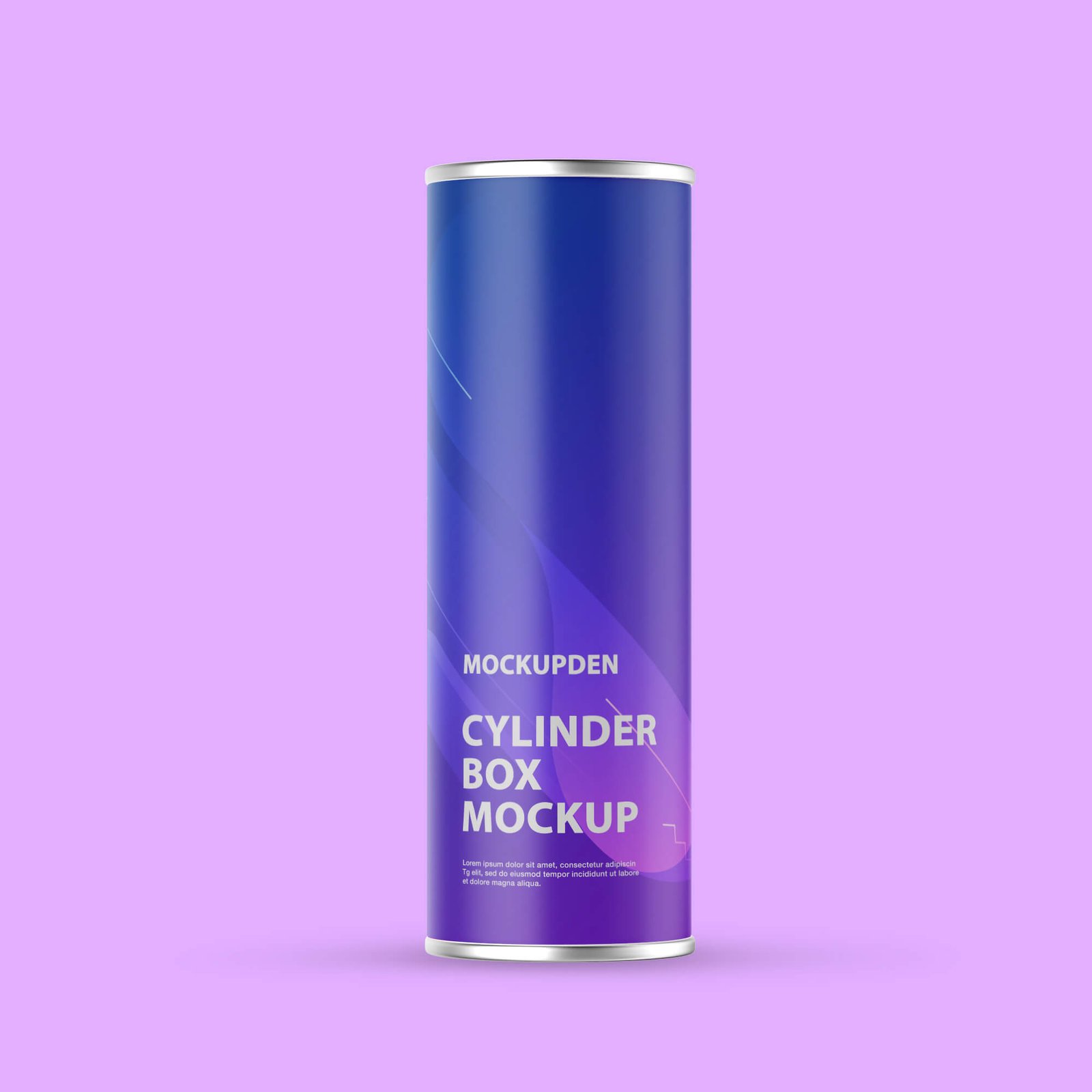 Free Cylinder Box Mockup PSD Template