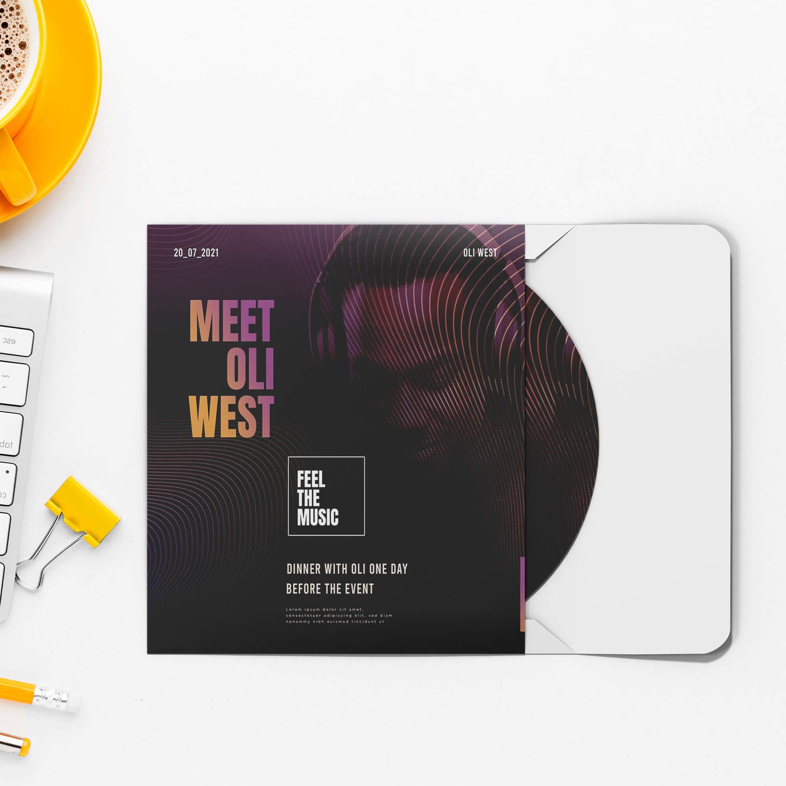 Free DVD Cover Mockup PSD Template