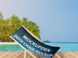 Free Deck Chair Mockup PSD Template